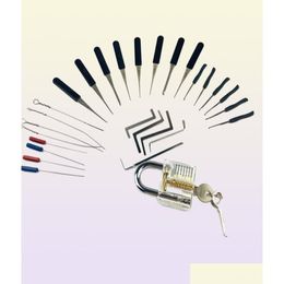 Serrature per porte Kit di attrezzi per fabbro Set di giochi per lockpicking per principianti Strumenti Mtiple Cancella combinazione di lucchetti Regali divertenti per uomini 2209069145224 Dr Dhtrf