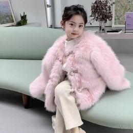 Down Coat Winter Childent Faux Fur Cute Christmas Princess Party Thicken Warm Hooded Jacket Cotton Girls Casual Outwear 2-8 Y