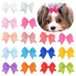 Dog Apparel Cute Pet Hair Clips Puppy Solid Colour Bow Hairpin Cat Boutique Accessories Multicolor