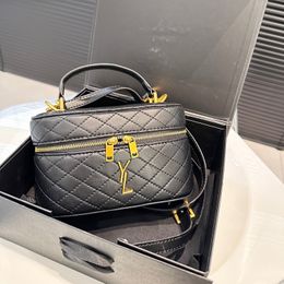 Hot Stylish Simplicity Luxury Designer Women's Retro Classic Gold Letter Quilted Leather Box Bag Shoulder Crossbody Bag Handbag No Box