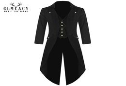 Plus Size 5XL Mens Medieval Jacket Pirate Costume Tailcoat Renaissance Steampunk Gothic Viking Victorian Tuxedo Frock Coats4673214