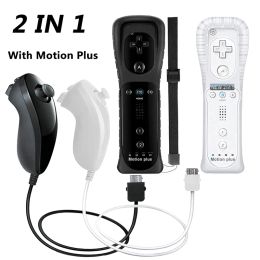 Gamepads 2 in 1 Wireless Gamepad Controller With Motion Plus with Nunchuck For Nintendo Wii Wii U Remote Control Joystick Games Control