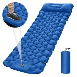 Single Ultralight Sleeping Pad Portable Outdoor Camping Mat Inflatable Air Mattress Hiking Trekking Picnic Sleeping Mat 240220