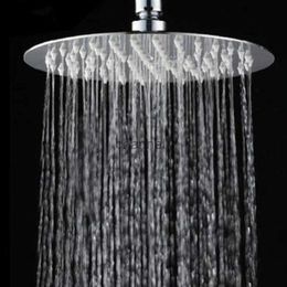 Bathroom Shower Heads High Quality 10/8/6 Inch Stainless Steel Ultra-Thin Waterfall Rainfall Head Rain Square Round 2023 New YQ240228