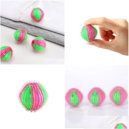 Sponges Scouring Pads 6Pcs Washing Hine Laundry Ball Fluff Cleaning Lint Fuzz Grab Drop Delivery Home Garden Housekee Organisation Dhkv7