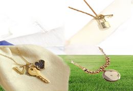 Design de luxo colar 18k banhado a ouro aço inoxidável colares gargantilha corrente carta pingente moda feminina jóias de casamento access1882483