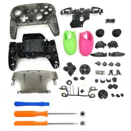 Cases For Nintendo Switch Pro Controller NS Pro Decal DIY Full Set Shell Housing Case Cover kit w/Buttons Thumbstick Replacement Tools