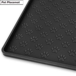 Pens Silicone Pet Placemat for Dog and Cat, Mat for Prevent Food and Water Overflow Easy Clean Suitable for Small Medium and Big Pet