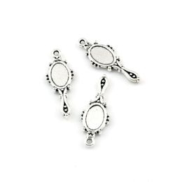 150Pcs lot Antique silver Alloy devil mirror Charms Pendants For Jewelry Making Bracelet Necklace DIY Accessories 10x27mm A-588312t