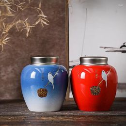 Storage Bottles European-style Ceramic Tea Multi-functional Candy Nut Coffee Beans Medicinal Materials Kitchen Food Containers
