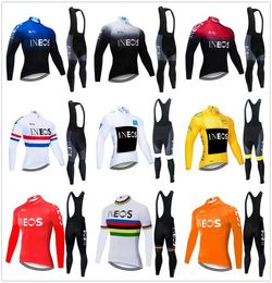Ropa Ciclismo Invierno 2020 Pro Team Men039s Winter Cycling jersey set Thermal Fleece bicycle clothing bib pants kit1444349