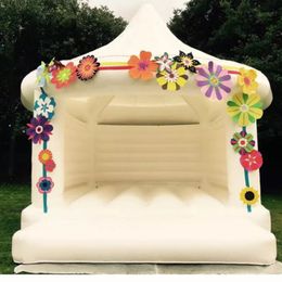 full PVC Commercial White Bounce Castle Inflatable Jumping Tent Adult Kids Bouncer Bouncy House for Wedding Party