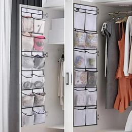 Storage Boxes Hanging Bag 12 Compartments Back Door Shoe Mesh Slipper Sorting Non-woven Fabric
