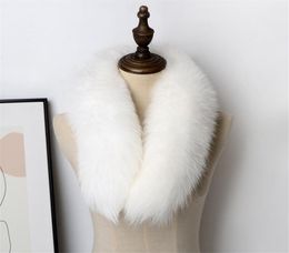 80100cm Real Fox Fur Scarf Fur Tail Collar Shawl Scarves Wrap Stole Neck Warmer Scarves2989554