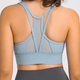 Outfit Abs Loli Mesh Racerback Padded Sports Bras for Women High Support Wirefree Workout Running Yoga Bra