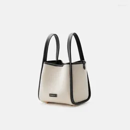 Evening Bags Song Brand Design Women Handbag Genuine Leather Bucket Bag High Capacity Commuting Shoulder Casual