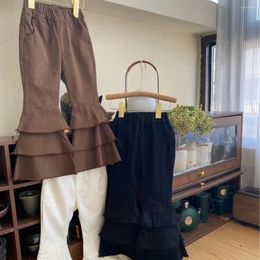 Trousers Spring 2024 Girl Pants Casual Flare Teenage Clothing