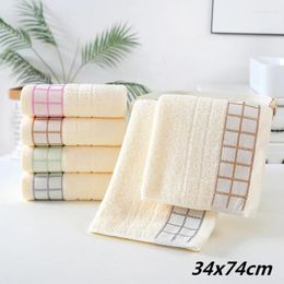 Towel Simple And Fashionable Plaid Cotton Jacquard Face School Dormitory Beach Swimming Portable Couple Wedding Gift Washcloth