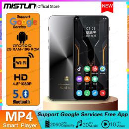 Players Android Smart MP4 Player Google Play Free APP 4.8"Full Touch Screen WIFI MP4 Player Bluetooth5.0 HiFi Mp3 Player Youtube/Browser