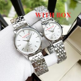 Hot Sale Montre Original Couple Watch Women Men Designer Movement Watches Real Leather Strap Luxury Wristwatches 40mm 30mm Mirror Quality Mens Watch