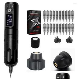 Tattoo Machine Tattoo Hine Ambition Soldier Wireless Pen Battery With Portable Power Pack 1950 Ma/H Standard Cartridge Needle Kit Drop Dh3P6