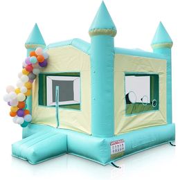 wholesale Inflatable White Bounce House Professional (10x8x8ft) Mini Jumping Bouncy Castle Bouncer for Kids Party with Air Blower