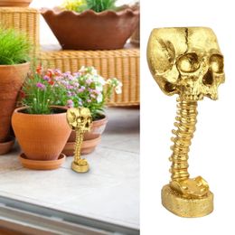 Skull Planter Spine Stand Set Innovative Exquisite Decorative Hand Painted Resin Skeleton Flower Pot For Home Garden Decor 240226