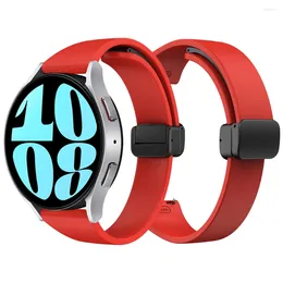 Watch Bands 20mm Hybrid Silicone D Buckle Band For Samsung Galaxy 6 5 Pro 4 44mm 40mm 43mm 42mm Active 2 Slim Strap Women Girl