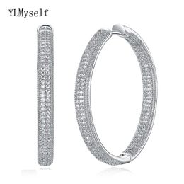 Top Quality 4cm Diameter Large Hoop Earrings White Jewelry Classic Jewellery Fast Women Big Circle Earring T190625280K