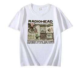 Radiohead Vintage 2000 T Shirt Hip Hop Rock Band Unisex Music Album Print Tshirts Mens Short Sleeve ONeck Cotton Tee Shirt 2206103430280