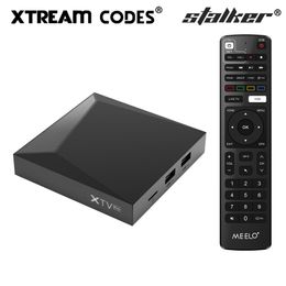 MEELO PLUS XTV Pro Stalker Android 9.0 Smart Tv Box 2GB 16GB Amlogic S905X3 5G Dual Wifi XTREAM Codes Set Top Box 1000M LAN 4K HD Media Player