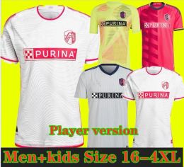 2024 St. L ouis City SOCCER JERSEYS 23 24 25 HOME Away st Louis''RED' SC white NILSSON KLAUSS 9 NELSON GIOACCHINI VASSILEV BELL PIDRO FOOTBALL SHIRT kit 111