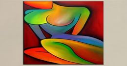 Hand painted Abstract Nude Oil Paintings on Canvas Large Colorful Painting Home Decor Wall Art Gifts3260425