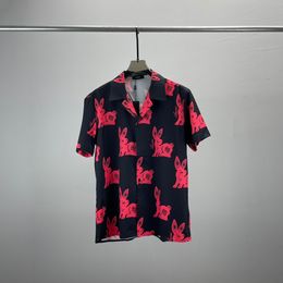 Designer Shirt 24ss Mens Button Up Shirts print bowling shirt Hawaii Floral Casual Shirts Men Slim Fit Short Sleeve Dress Hawaiian t-shirt M-3XL 74
