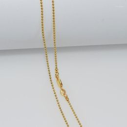 1pcs Whole Gold Filled Necklace Fashion Jewellery Bead Ball Link Chain 2mm Necklace 16-30 Inches Pendant Chain1232Y