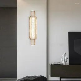 Wall Lamp Postmodern Crystal Light LED Indoor Decor Nordic Luxury Mirror Bedroom Bedside Loft Simple Stair Designer