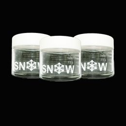 Empty 3.5Gram 60ml Snow Flower Premium Glass Jar Packaging 60ml clear glass Moonrock Gasco Guava Gelonde Sticker Labels OEM Logo Size