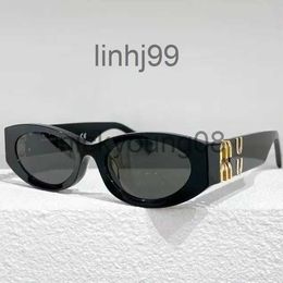 Sunglasses Miu Luxury Oval Lenses Uv400 Radiation Resistant Personalised Retro Womens Small Frame Glasses Plate Advanced High Beauty X07101q9uNTRF