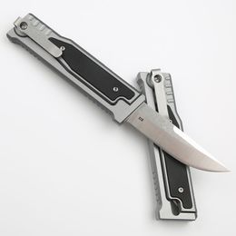 High Quality A2230 High End EDC Pocket knife D2 Stone Wash Drop Point Blade CNC Aviation Aluminum Handle New Design Knives Outdoor Camping Hiking Survival Tools