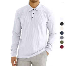 Men's Polos Trendy Brand Polo Shirt Long Sleeve Business Casual Lapel 2024 High-end Trend Loose Top