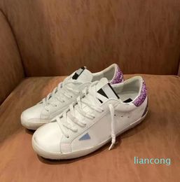 2024 Shoe Sequin Classic White Do Old Dirty Casual Shoe Lace Up Woman Man Unisex