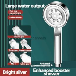 Bathroom Shower Heads High Pressure Head Adjustable Rainfall 5 Modes Portable Water Saving Easy to Instal Accessories YQ240228
