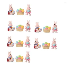Garden Decorations 18 Pcs Easter Ornaments Decor Phone Case DIY Eggs Small Prop Resin Craft Accessory Lovely