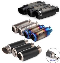 51MM 60MM Universal Motorcycle Exhaust Muffler carbon Fibre Escape Exhaust DB killer Dirt Bike Scooter For SC Project bws PCX4307840