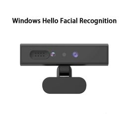 Communications Computer Webcam Wtih Facial Recognition Windows Hello HD 1080P 30FPS Compatible with Win10 Win11 Easy Login for Desktop Laptop