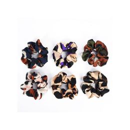 Hair Accessories Fashion Women Lovely Leopard Cloth Bands Punk Scrunchies Girls Tie Ponytail Holder Drop Delivery Products Dhygr