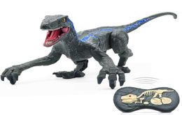 Remote Control Dinosaur Toys Walking Robot Dinosaur LED Light Up Roaring 24Ghz Simulation Velociraptor RC Dinosaur Toys Q08239069409