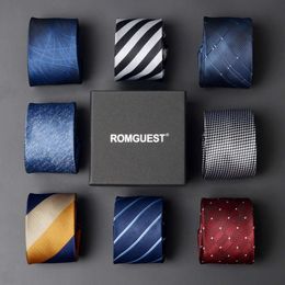 2024 Spring New Products Designer Hot Selling Gift Box Solid Mens Skinny Ties Fashion Plain Gravata Ties Woven Silk Ties For Mens Wedding Suits Cravate