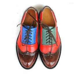 Casual Shoes AB Style Mixed Colour Oxfords 21-27CM Lace Up Single Customised For Women