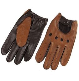 Winter Lambskin Leisure Men Touchscreen Genuine Leather Gloves Wrist Breathable Solid Sheepskin Driving Glove M023 2010214326923